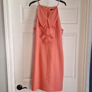 Alex Marie Peach Halter Midi Dress